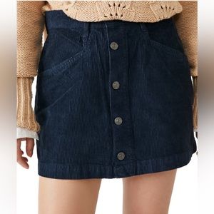 NWT Free People Ray Cotton Corduroy Miniskirt